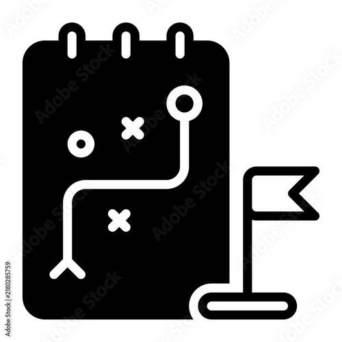 Plan icon, glyph icon style