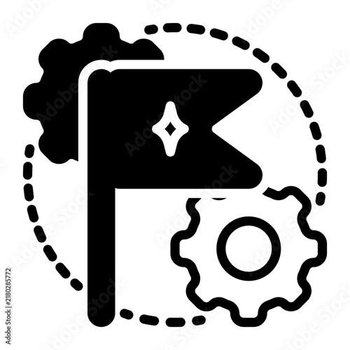 Leader icon, glyph icon style