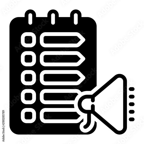 Marketing icon, glyph icon style