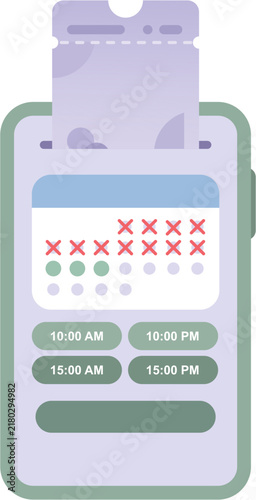 Appointment Booking Calendar Icon. Schedule Management and Time Reservation Symbol. Simple Vector for Booking, Meeting, Event Planning, Availability, Reservation and Time Management.