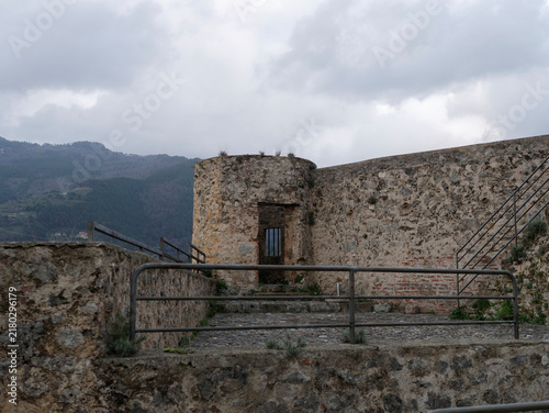 Cuadro en lienzo detail of the Malaspina castle in Massa, Tuscany, Italy