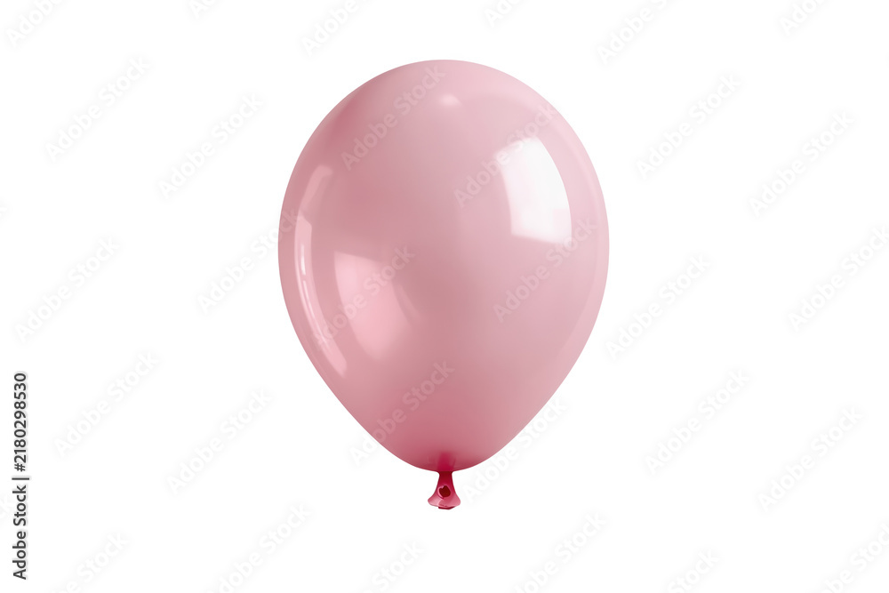 Naklejka premium Single Glossy Pink Party Balloon