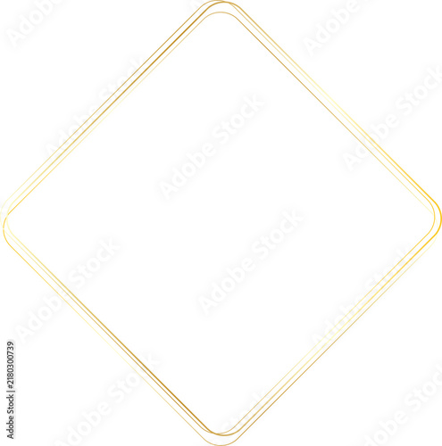 Foto Elegant Gold Diamond Shaped Frame
