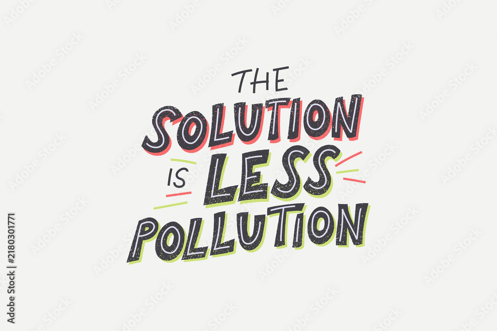 Fototapeta premium The solution is less pollution banner