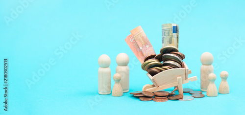 Quadro su tela Inflation, financial capital crash, investment, economy and costs of living for