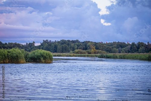 Foto Pregolya river in summer Kaliningrad city