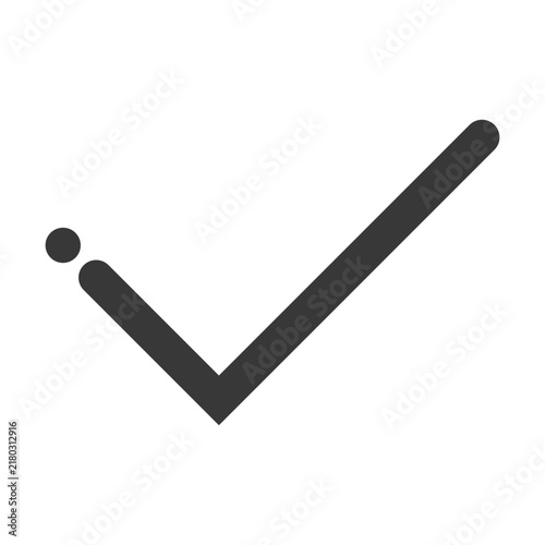 Fotografie Check Outline style, simple checkmark symbol representing confirmation and correctness, ideal for checklists, approval interfaces, forms, and status indicators