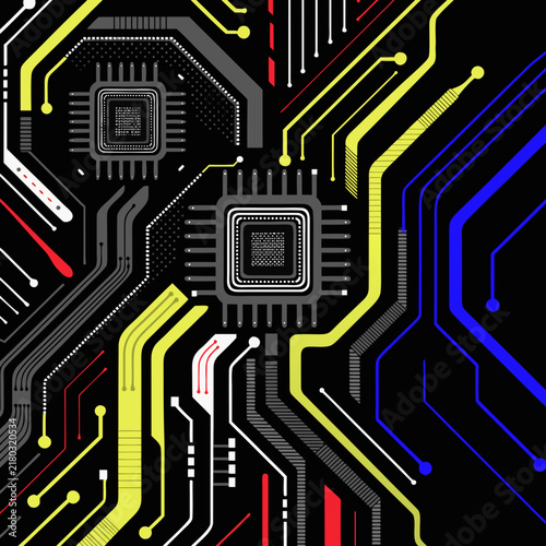 Futuristic Circuit Board Technology Background electronic circuit board