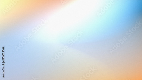 Abstract grainy gradient background in blue and orange with soft pastel light