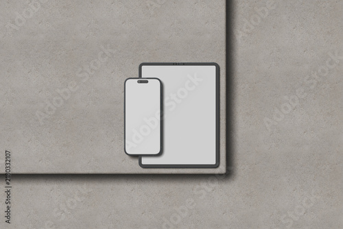 Blank Tablet And Smartphone Mockup
