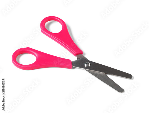 Canvastavla Creativity and education, pink safety scissors for children with blunt tips for