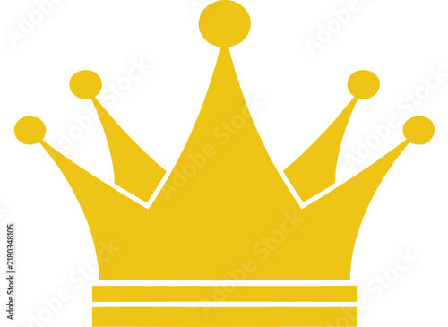 Gold Crown Vector Illustration Royal Tiara Imperial Emblem Clipart