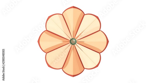 Golden yellow flower with delicate petals close up.