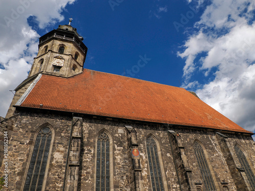 Foto old church in hann munden historical village Germany