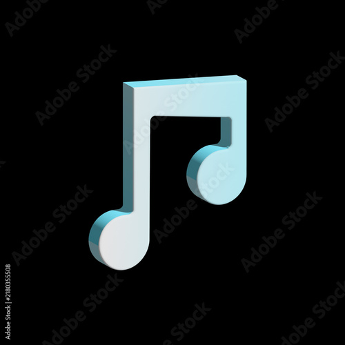 3D audio player control button symbol Black background