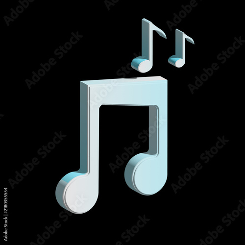 3D audio player control button symbol Black background