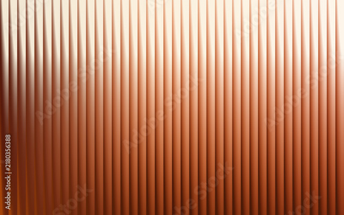 Plakat w ramie Abstract vertical fluted lines gradient background with terracotta copper tones and bright light for modern backdrop