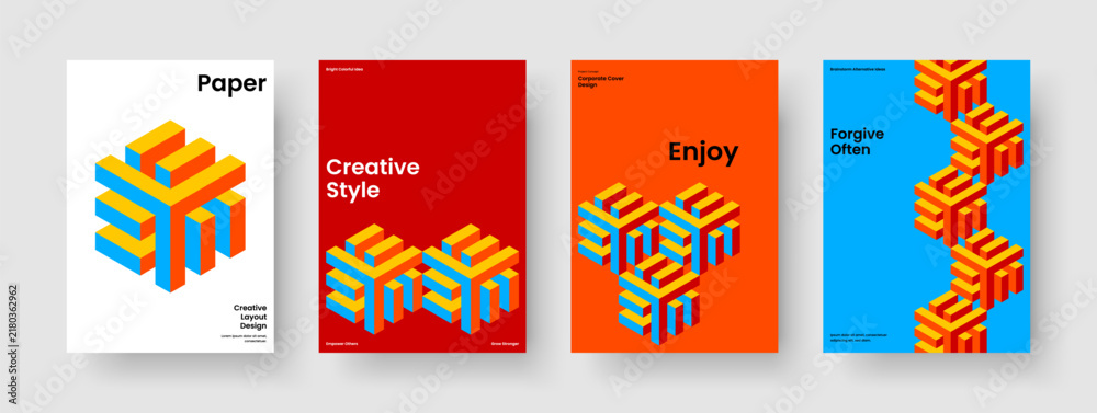 Fototapeta premium Abstract Business Presentation Template. Geometric Book Cover Layout. Creative Brochure Design. Flyer. Report. Banner. Background. Poster. Journal. Pamphlet. Magazine. Notebook. Portfolio