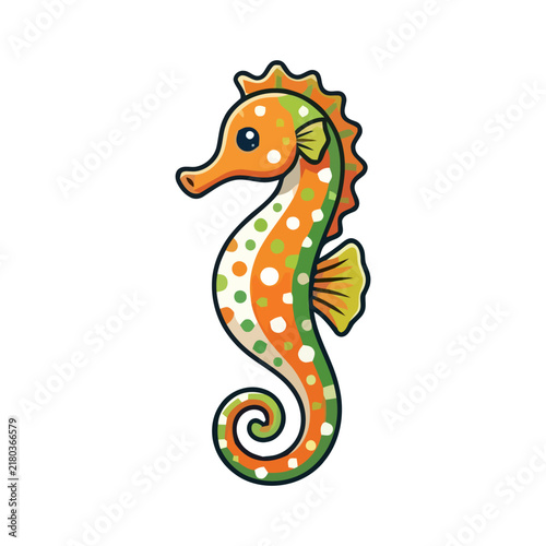 a illustration of sea horse