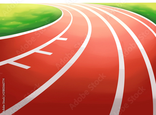 Athletic Running Track Illustration