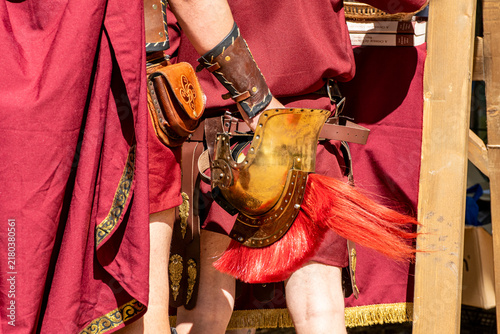 Canvas Print Roman empire soldier standing outdoors The Concept of historical reenactment