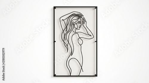 Women on figura isolated in white