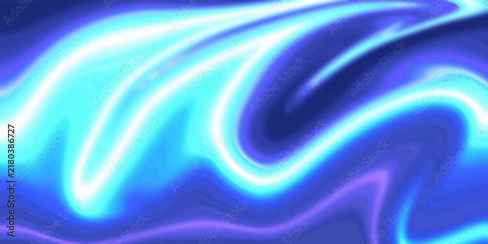 Fototapeta premium Abstract background with glowing blue and purple liquid light wave patterns