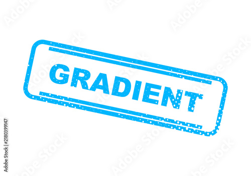 Obraz na płótnie Blue gradient stamp with text label illustration