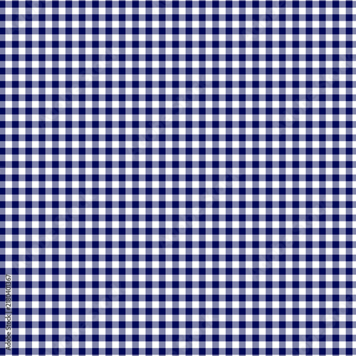Classic Navy Blue Gingham Seamless Plaid  Pattern