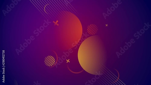 Dynamic Colorful Geometric Shapes Moving Background