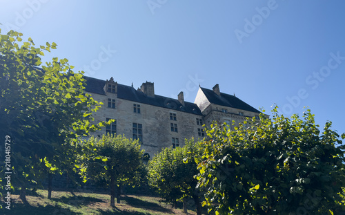 Картината върху платно Gardens and Chateau de Hautefort, Perigord, France