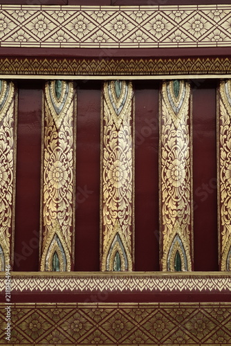 Lanna temple window style symmetric pattern