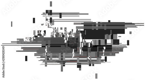 Canvas Print Asymmetric weighted glitch vector background for offset directional poster and c