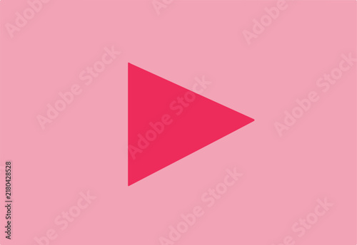 video player for web design vector, pink color 