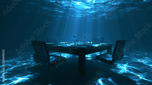 Surreal Architectural Of A Meeting Room Built Beneath