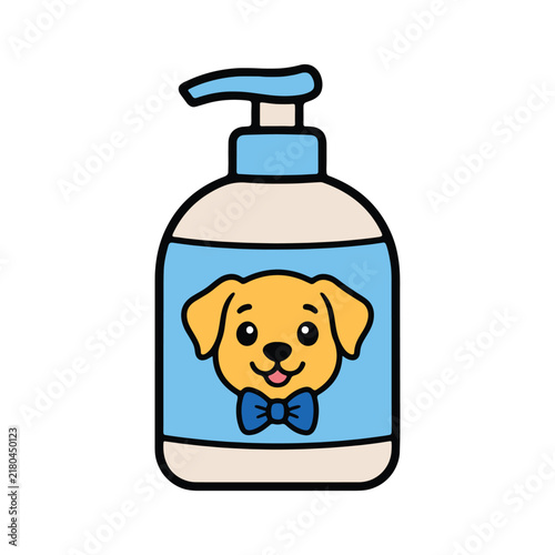 Cute Pet Soap Dispenser with Paw Print Illustration