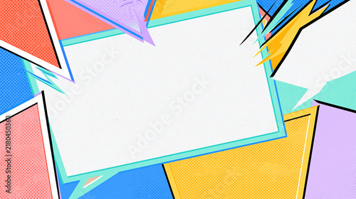 Versatile Graphic Background Made From Layered Blank Comic