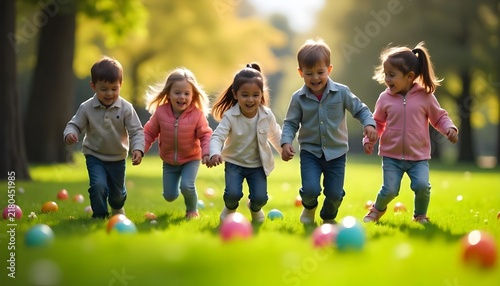 children playing in the park