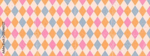 Vintage diamond circus pattern. Retro rhombus background. Texture geometric abstract black and white banner. Vector isolated illustration.