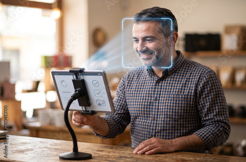 Merchant identity authentication at retail counter