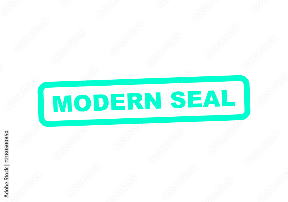 Fototapeta premium Modern green seal stamp with text label illustration