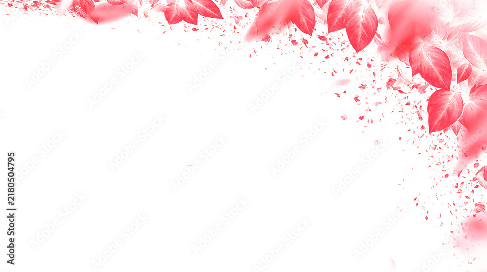 Obraz premium Red autumn leaves border overlay on transparent background. Falling foliage frame isolated PNG overlay effect. Wind-blown effect, perfect for design overlays.