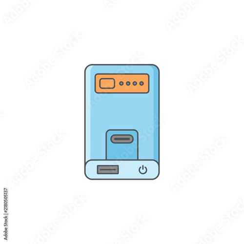 Modern computer tower case outline icon representing hardware technology