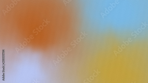Abstract gradient mesh background, with soft blended, orange, yellow, and, light blue hues, and subtle grain texture