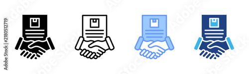 Handover icon set multiple style collection