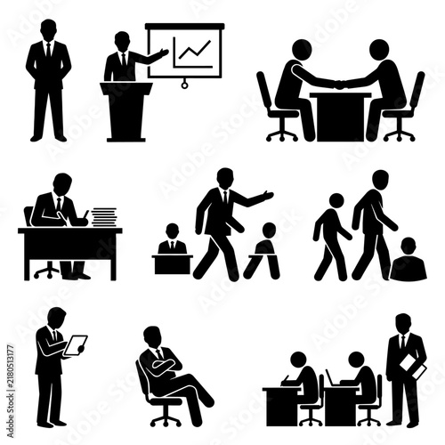 Business People Icon Set Vector Illustration