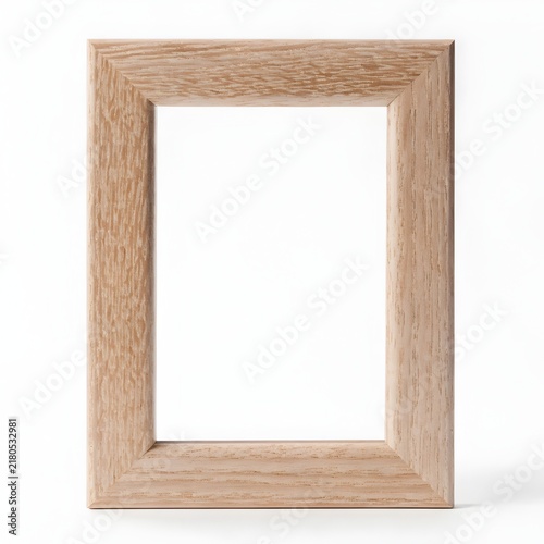 Empty Wooden Photo Frame: A simple, empty wooden frame with a natural grain texture, ready to display a cherished photograph or artwork.
