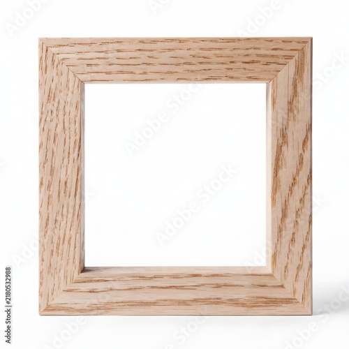 Simple Wooden Photo Frame: A minimalist square frame made of light-colored wood, perfect for showcasing cherished memories or artwork.