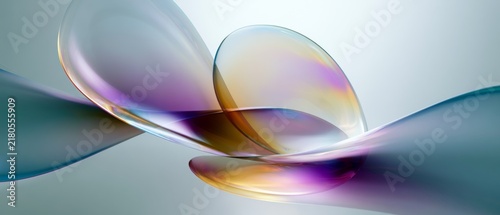 Abstract fluid shapes with gradient colors