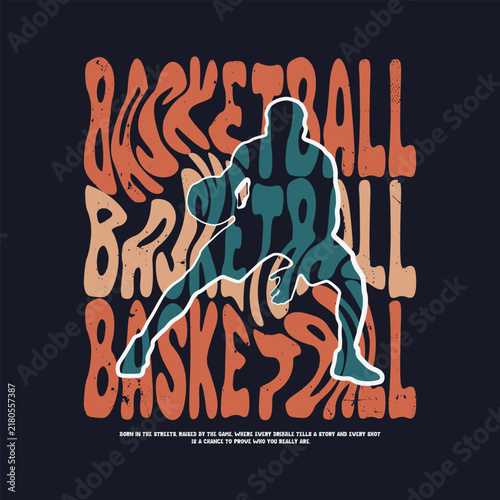 Basketball Streetwear Vintage Urban Player T-Shirt Design